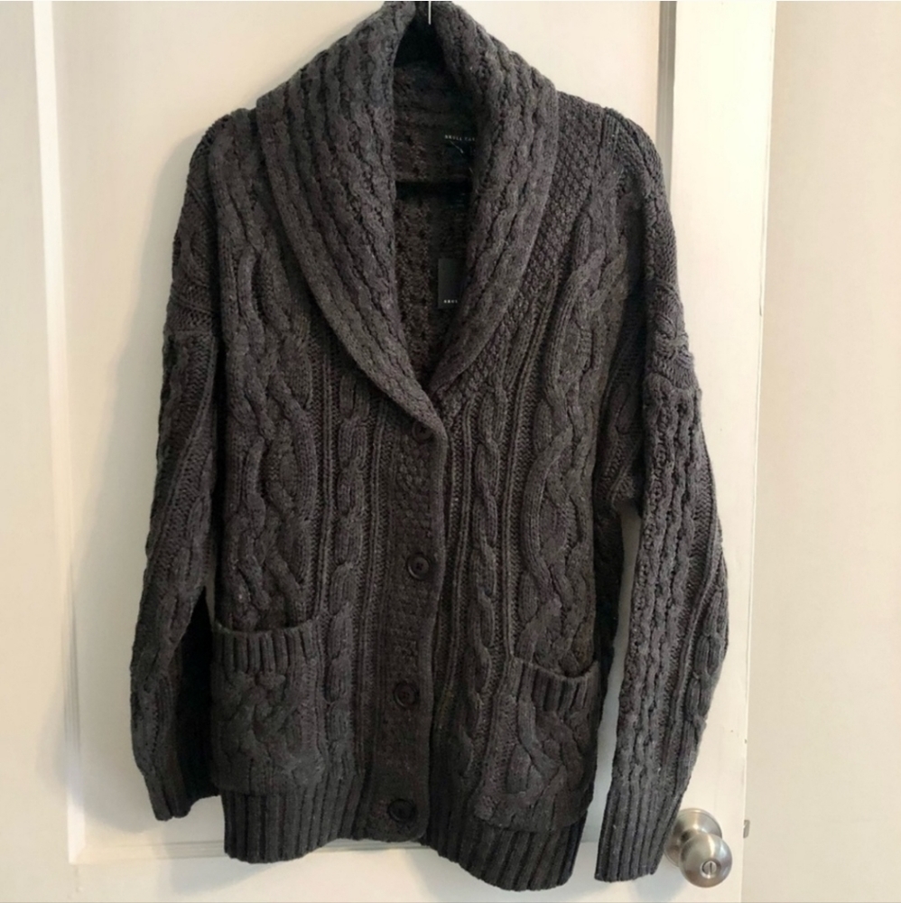 SKULL CASHMERE Grandpa Cable Cardigan Sweater NWT